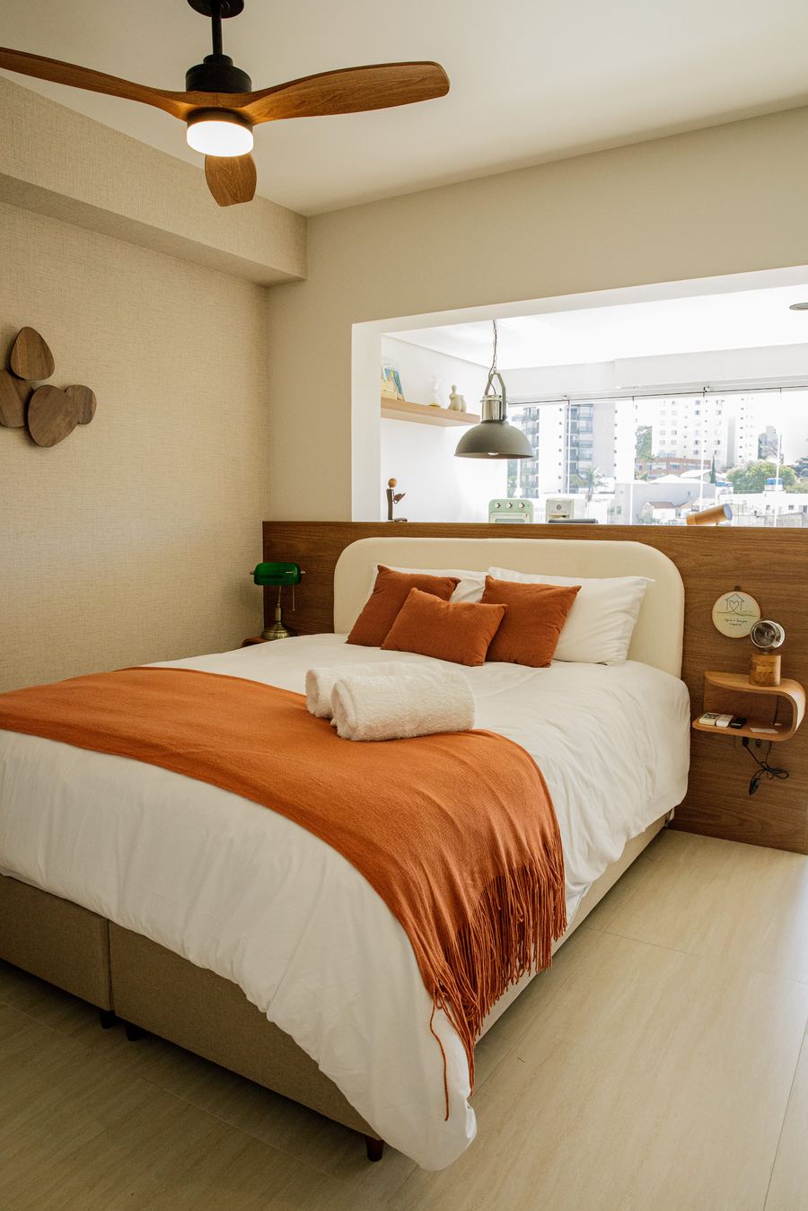 Quarto de apartamento gerenciado com padrão premium GuestNow