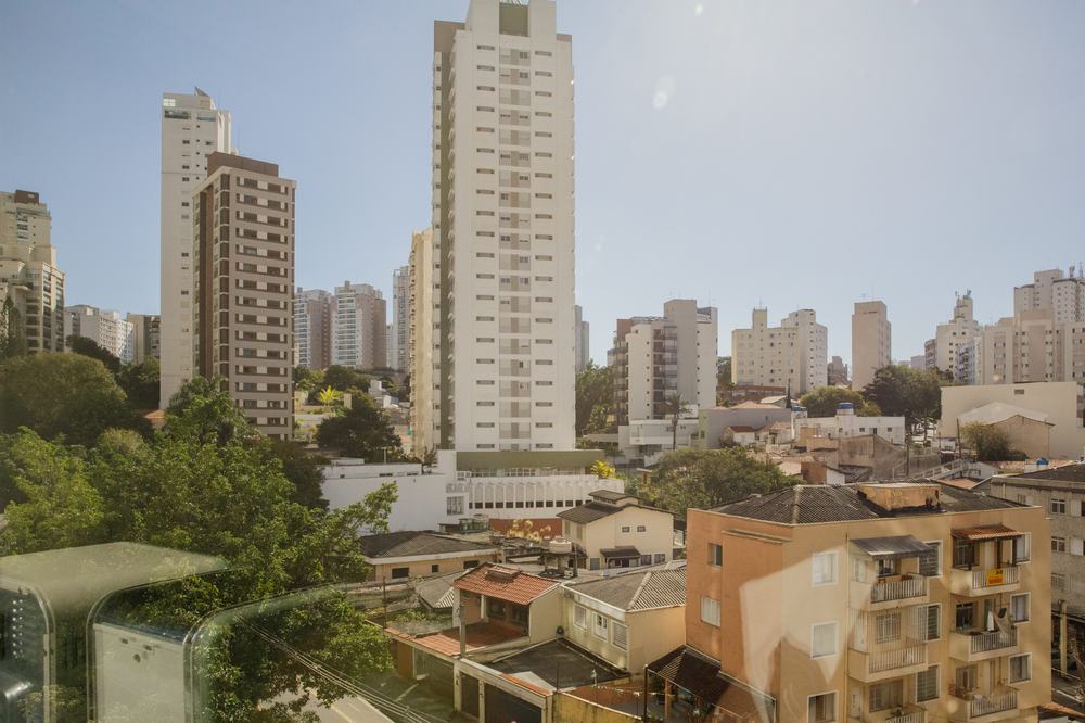 Vista do horizonte da cidade a partir do apartamento